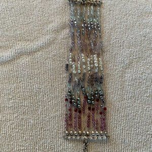 1-1/2-Inch-Wide Wire & Seed Pearl/Bead Bracelet